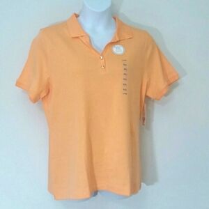 Top Shirt Polo Golf Stretch Orange short sleeve 100% Cotton